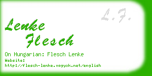 lenke flesch business card